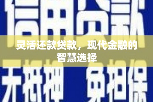 鄯善灵活还款贷款，现代金融的智慧选择