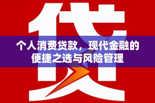 静乐个人消费贷款，现代金融的便捷之选与风险管理