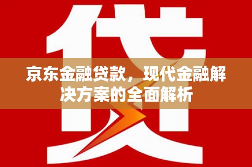 来宾京东金融贷款，现代金融解决方案的全面解析