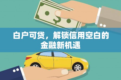 长滨白户可贷，解锁信用空白的金融新机遇