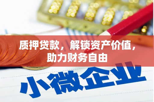 商南质押贷款，解锁资产价值，助力财务自由