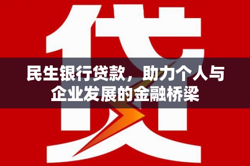 静海民生银行贷款，助力个人与企业发展的金融桥梁
