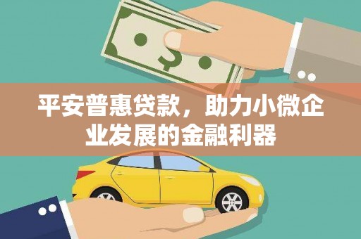 淇滨平安普惠贷款，助力小微企业发展的金融利器