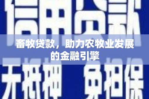 张家川畜牧贷款，助力农牧业发展的金融引擎