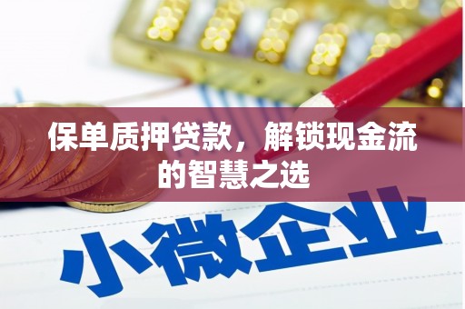 边坝保单质押贷款，解锁现金流的智慧之选